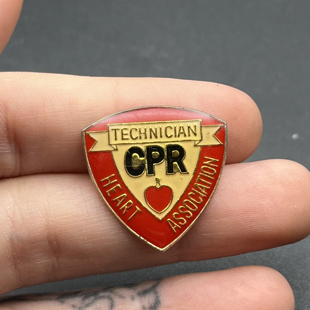CPR Technician Heart Association Lapel Hat Pin